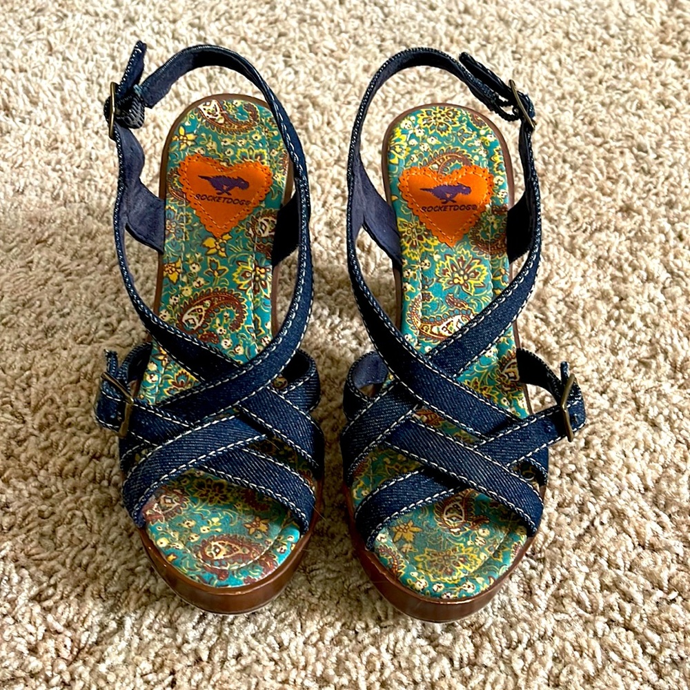 Cute Denim Heel! Size 7